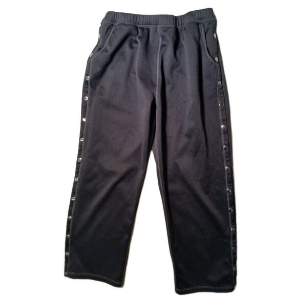 Renova Medical Recovery Sweat Pants Men's Sz L Black Tear Away Snaps Relax Easy - Picture 3 of 16